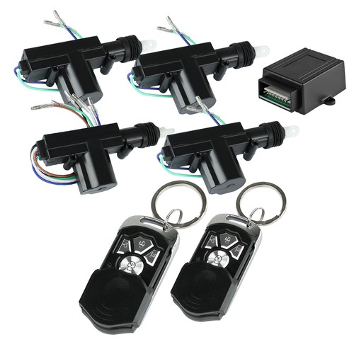 Fits Car Central Power Door Lock Unlock Actuator Remote Kit 2 Keyless Entry 4 Dr