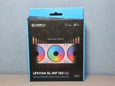 Lian Li UNI 120mm Case Fan Daisy-Chain ARGB in White SL-INF New & Sealed