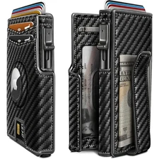 Large Capacity Ultra-thin Magnetic Flip Men's Wallet Ultra-fiber Rfid Anti-theft