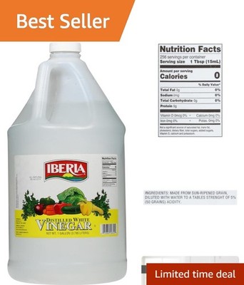 Bulk 1 Gallon Distilled White Vinegar - Pure, Natural Cleaner & Ingredient