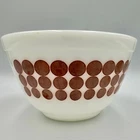 Vintage Pyrex 401 New Dots Polka Dot Milk Glass Mixing Bowl 1.5 Pt USA