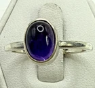 STUNNING.925 Vintage Sterling Silver Estate Ring Size 8.5 w-Purple Stone