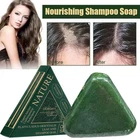 Triangle Shampoo Bar, Natural Seven Green Soap Shampoo, Usman-Grass Shampoo Bar