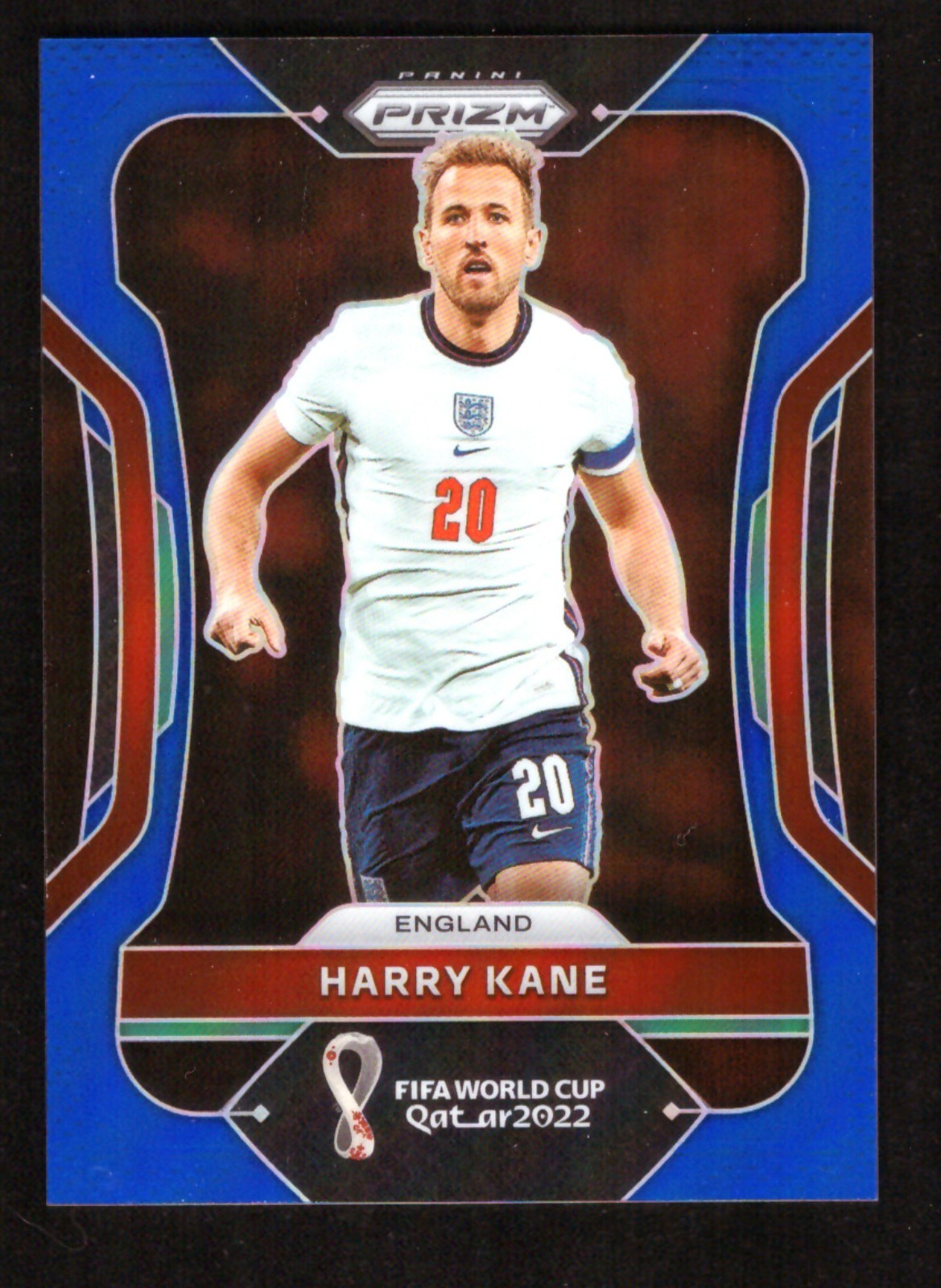 2022-23 Panini Prizm World Cup Harry Kane Blue Prizm 034/299 England