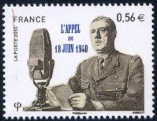 TIMBRE FRANCE N° 4493 2010  NEUF ** 70 ans de l'Appel du 18 juin 1940