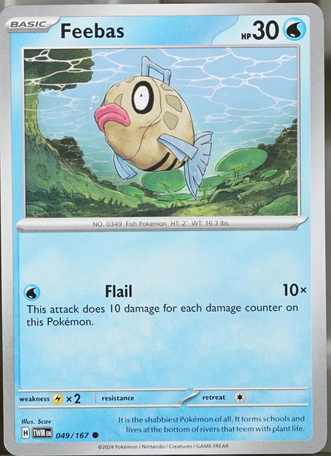 Twilight Masquerade #49 Feebas Pokemon EX