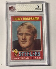 1971 Topps Terry Bradshaw Rookie RC #156 Steelers BVG 5