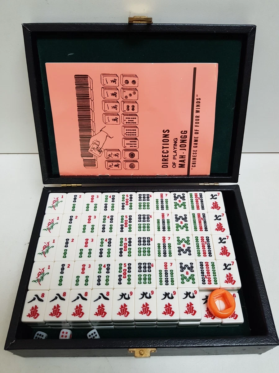 Jeu De Mahjong Vintage – Gibson Games – Complet – Dimensions 3x23x17,5 Cm