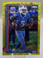 2025 Topps Chrome- Joshua Palmer #31 Yellow Wave Refractor/275
