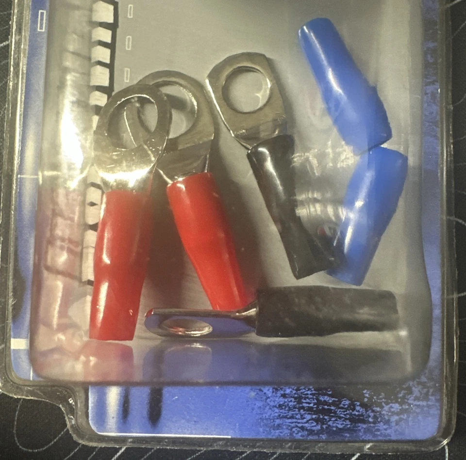 (4) Power/Ground Wire Ring Terminals Nickel 8 Ga Gauge 5/16" Connector Car Audio - Image 4 of 4