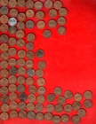 Vintage Lot Of 86 Pennies One Cent With Wheat Lincoln
