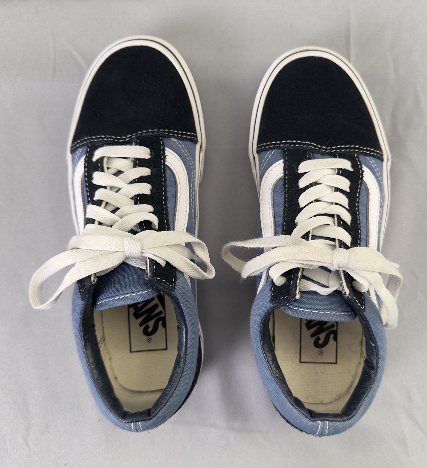 Vans Old Skool Youth 4.5 Blue Navy White Stripe EU 36 Women 6 thumbnail 4
