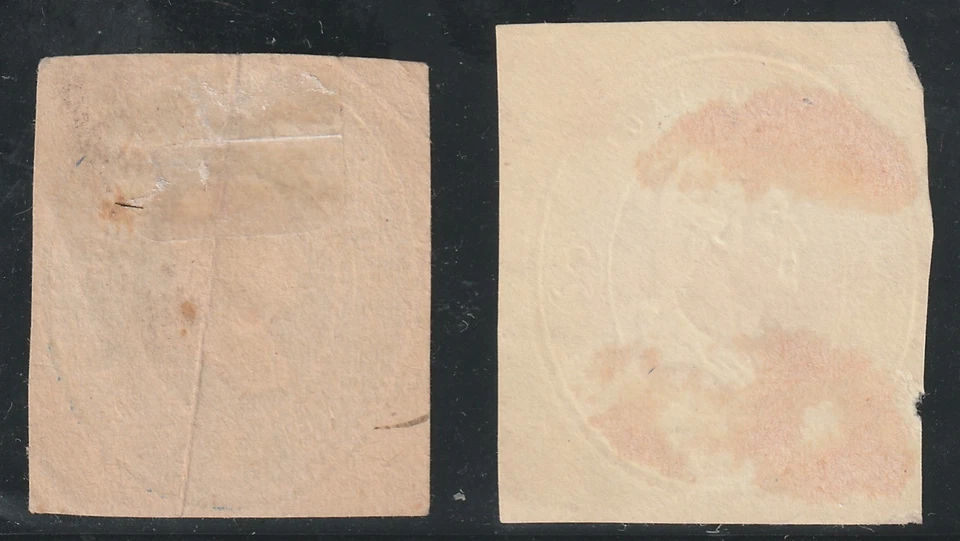 USA stationery envelopes 1884-87, 1C.blue+2C.brown, PRINTING ERRORS, cut square - Image 4 of 4