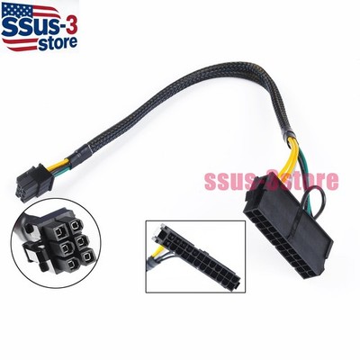 24 Pin to 6 Pin ATX Power Adapter Cable for Dell OptiPlex 3050 3060 5050 7050