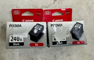 2x Canon PG-240XL Black Ink Cartridge Genuine OEM PIXMA New Sealed