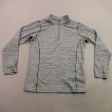 Kuhl Sweater Boys Medium 10-12 Long Sleeve 1/4 Zip Neck Gray Lightweight