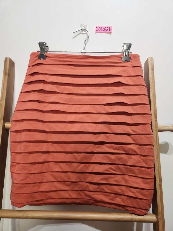 Kookai Orange Bandage Bodycon Mini Skirt Size 2