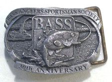 Men's Bass Anglers Sportsman Society Belt Buckle, 30 Anniversary