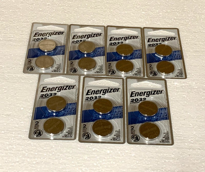 LOT OF 7 Energizer Lithium 2032 3 V Electronic/Keyless Entry Battery 2 pk