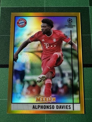 2020-21 Alphonso Davies Topps Merlin Chrome Gold Refractor Bayern /50 Canada