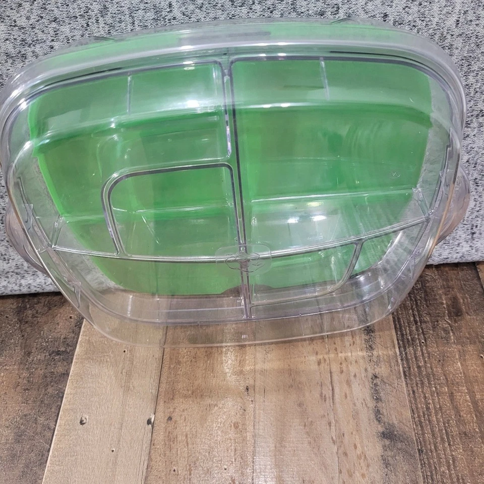 NUEVO Pampered Chef Cool & Serve Bandeja Cuadrada 6 Piezas Plato Dividido Plato para Servir Foto 4 de 4