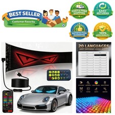 Durable Bluetooth LED Sign for Cars - 196" Cable USB Powered Brightness