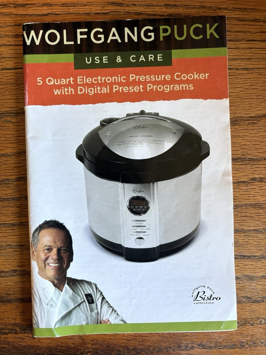 WOLFGANG PUCK BISTRO ELECTRIC PRESSURE COOKER BLACK BPCR0020 USED  EXCELLENT