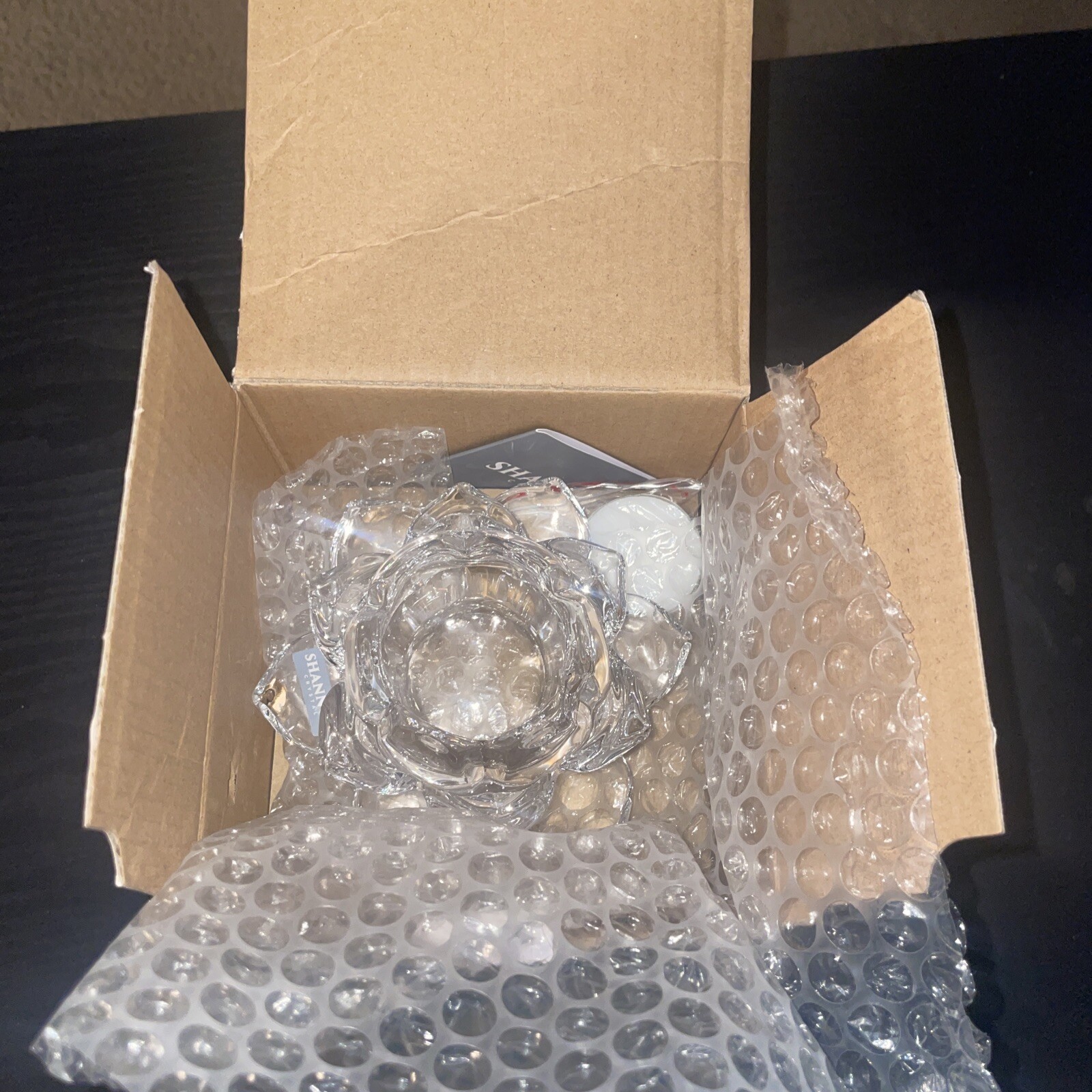 Shannon by Lotus Crystal Votive Pair Candle Holders Set of 2