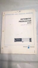 Hewlett Packard Automatic  Preselector 8445A  Operation and Service Manual