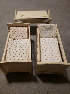 Lot Vintage Vogue Ginnette Doll Wooden Cribs 2ea Iea Changing Table Ebay
