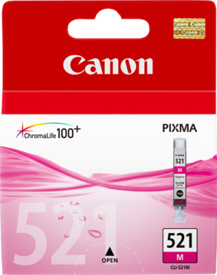 CANON 2395B001 CLI-521M ORIGINAL MAGENTA CARTRIDGE FOR PIXMA iP3600/iP4600