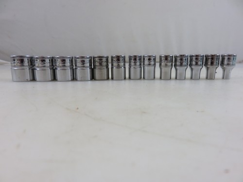 Snap-On METRIC Shallow Socket Set 1/4"dr. 4mm-15mm 6pt 13pc TMM Series USA Made