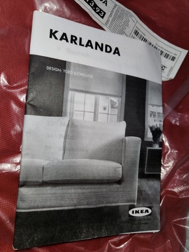 1999 IKEA KARLANDA Swivel Chair Armchair Cover Slipcover Dark Red 18861 Linen - Picture 11 of 19