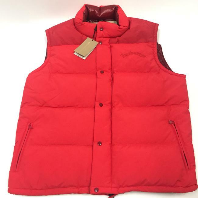 Burberry embroidered logo down gilet fill Puffer vest Red Burberry embroidered logo down gilet fill Puffer vest Red
