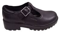 GEOX Girls Casey Black Leather T-Bar Ballerina Flats Shoes EU28 UK10 NEW RRP50