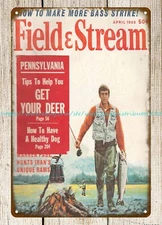 modern wall art 1968 Fishing metal tin sign sportsmandecor 