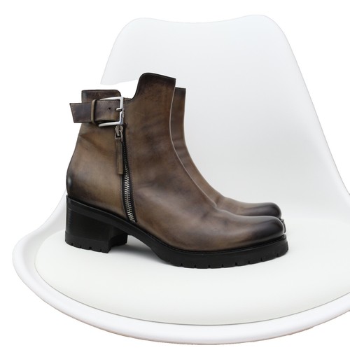 SANTONI Size 11 Brown Leather Split Toe Ankle Boots | eBay display picture 1