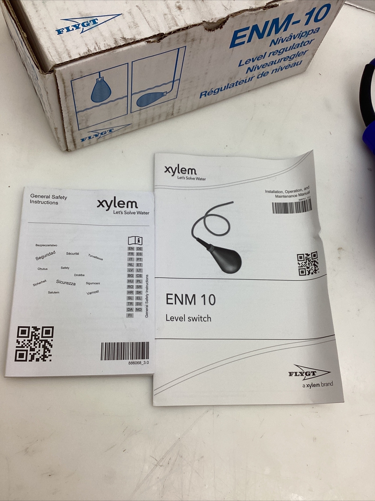 Flygt Xylem ENM-10 Float Switch Blue Bulb Level Regulator NIB | eBay