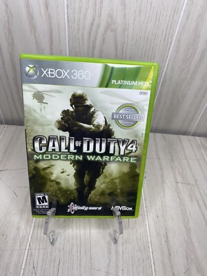 Call of Duty 4 Modern Warfare Platinum Hits (Microsoft Xbox 360, 2010) COMPLETE!