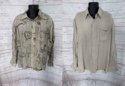 Lot of 2 - Benzer Comfort Fit Button Front Shirt Long Sleeve Men's Size 2XL