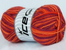 Ice Yarns SockenWolle Yarn-Orange Orchid-superwash superfine 50g/210m sock 73975