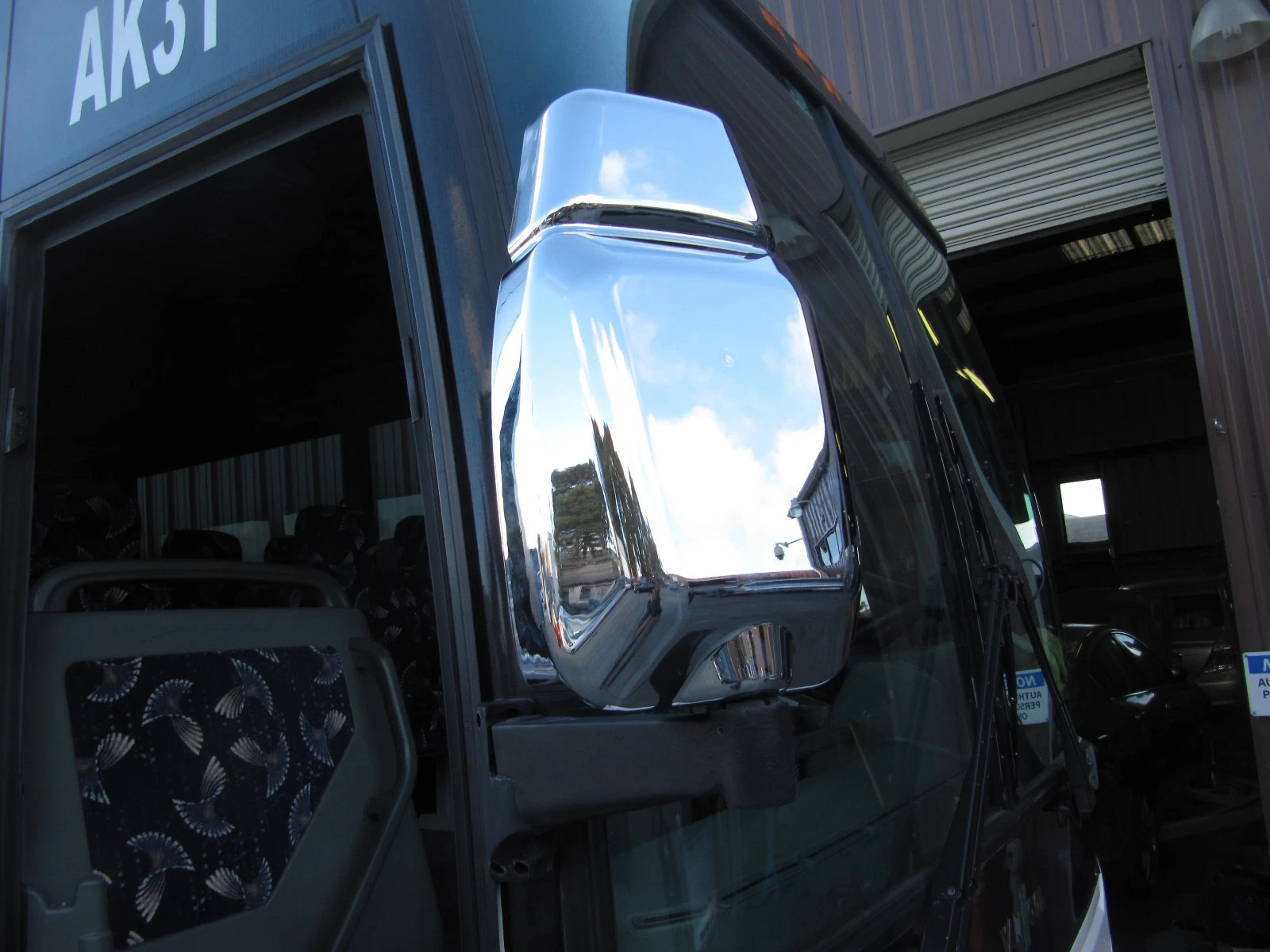 Chrome Mirror Covers for '97-'13 Van Hool T2100 Buses/Coaches T Series