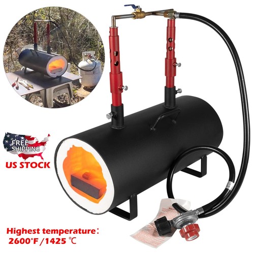 Double Burner Propane Furnace Forge Oval Knife Making Blacksmith Gas ...