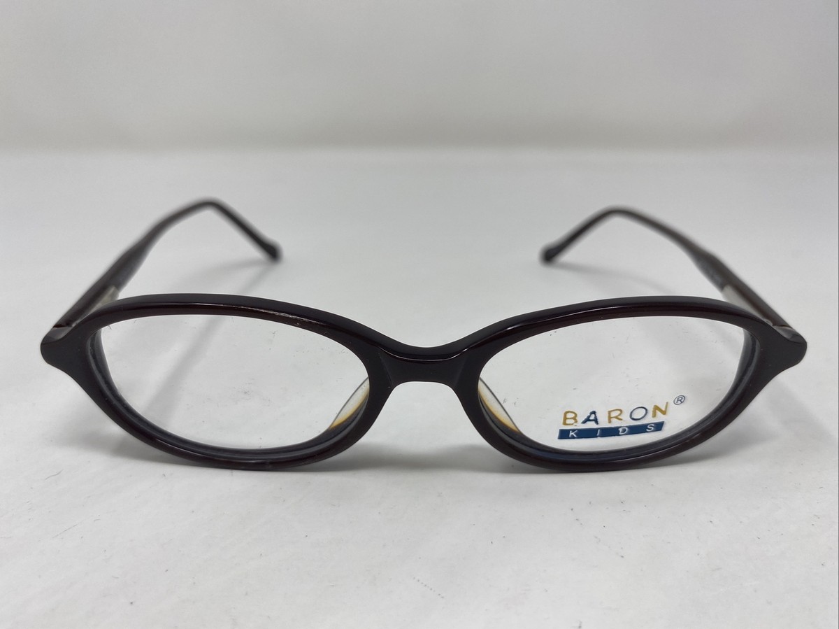 ヨネザワ　ブローニングベビー Baron Kids BZK01 BRN 44-15-130 Brown Plastic Full Rim Eyeglasses