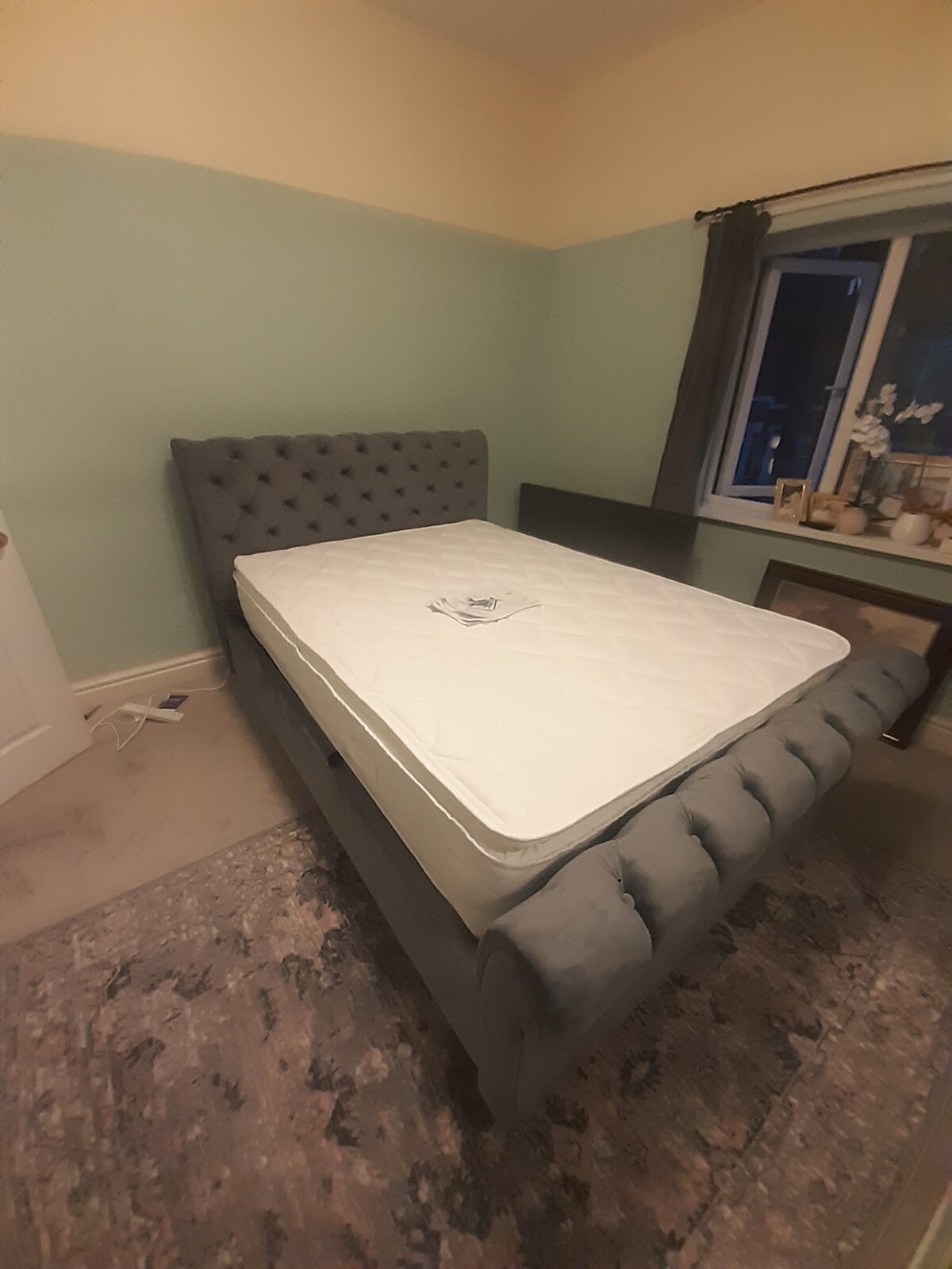 ottoman bed frame double storage & bed mattress