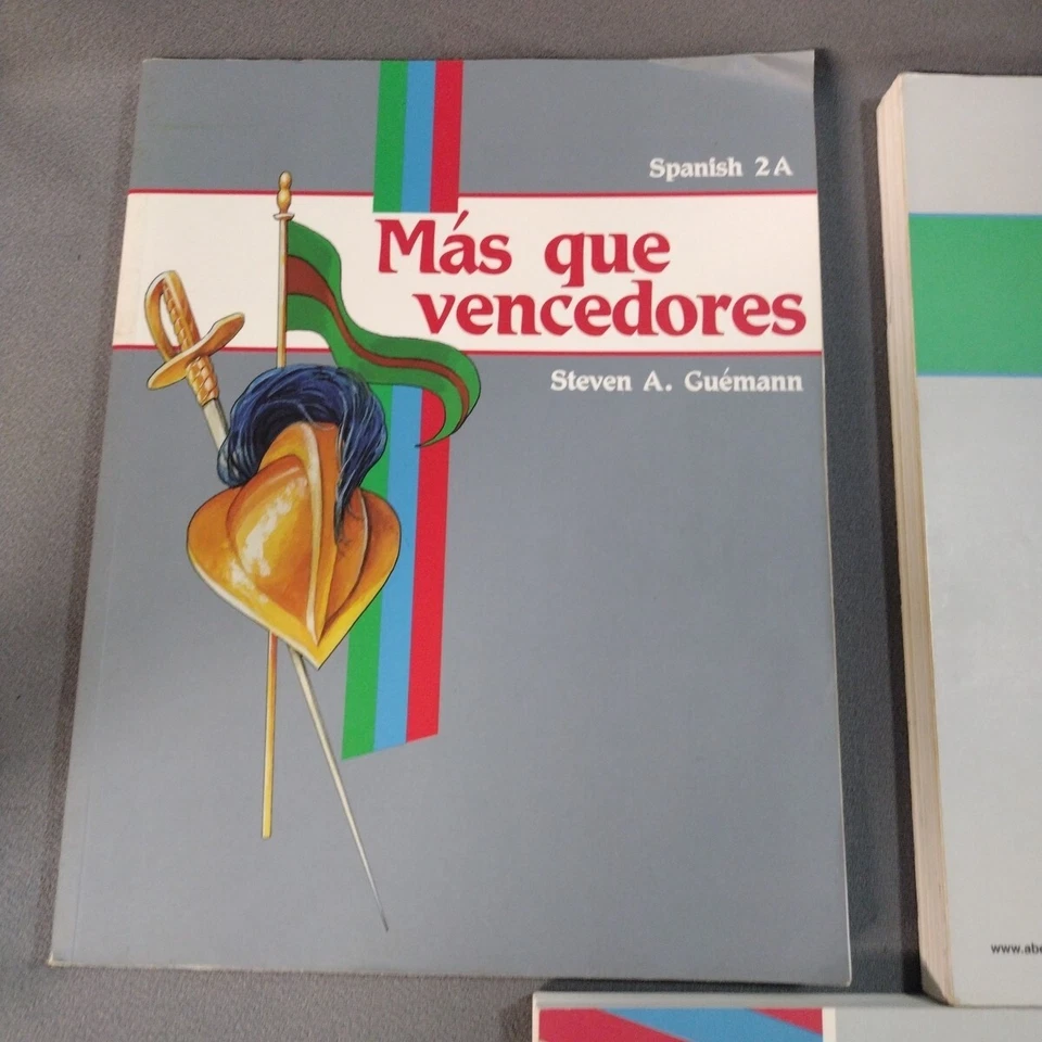 lot of 3 Abeka Spanish 2 Mas Que Vencedores 2A + 2B + Vocabulary Manual set - Image 3 of 4