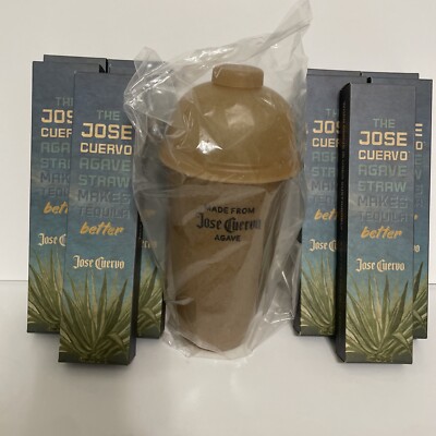 Jose Cuervo Agave Straws 10 Packs of 28 each & Shaker Cup