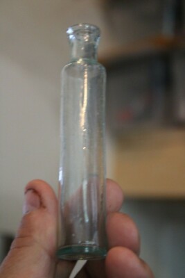 Antique 4 5/16'' Blue OPIUM, Vial/Bottle, Medicine Bottle, Item # A - 2124