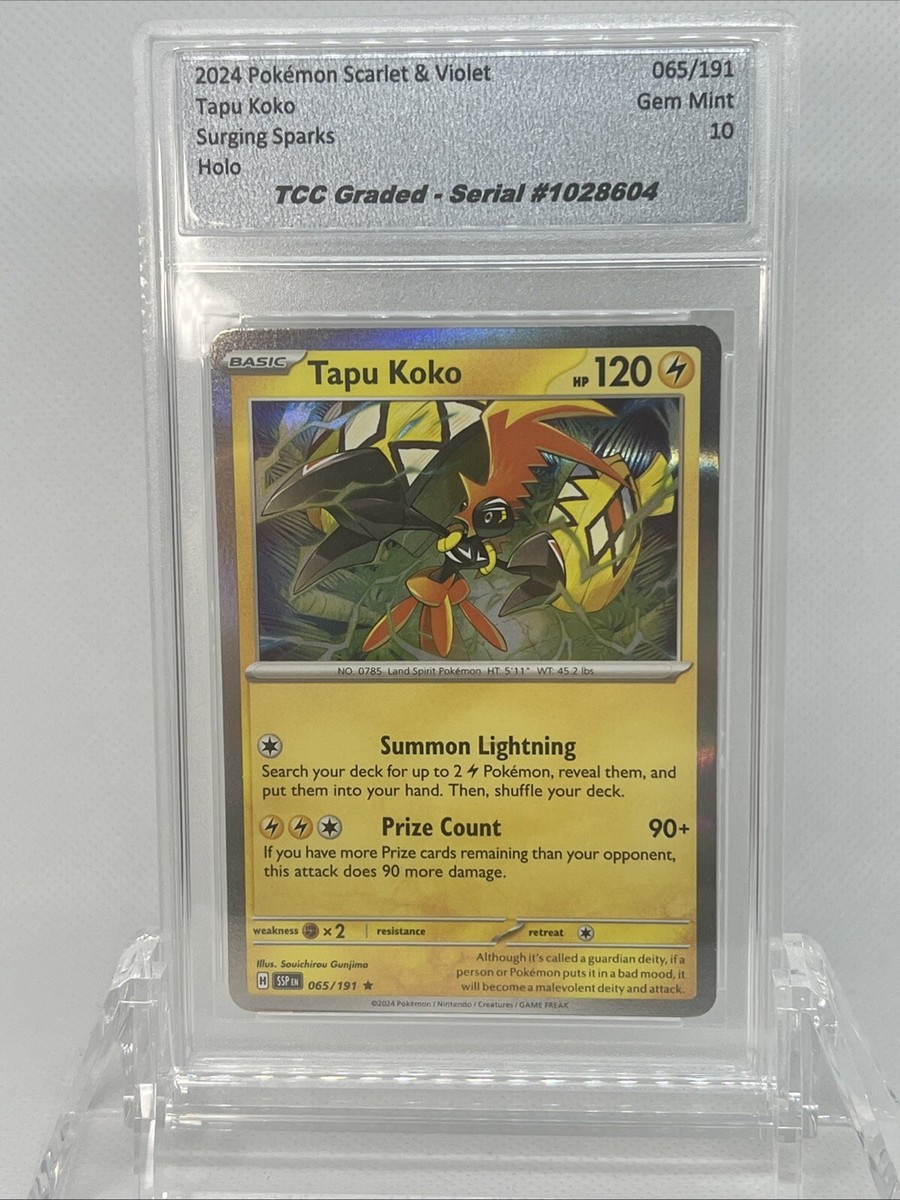 2024 Pokemon Surging Sparks Tapu Koko 065/191 Holo TCC