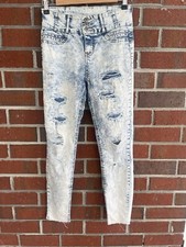 Nobo No Boundaries High Rise Sculpting Skinny Jeans Size 3 Blue Acid Wash